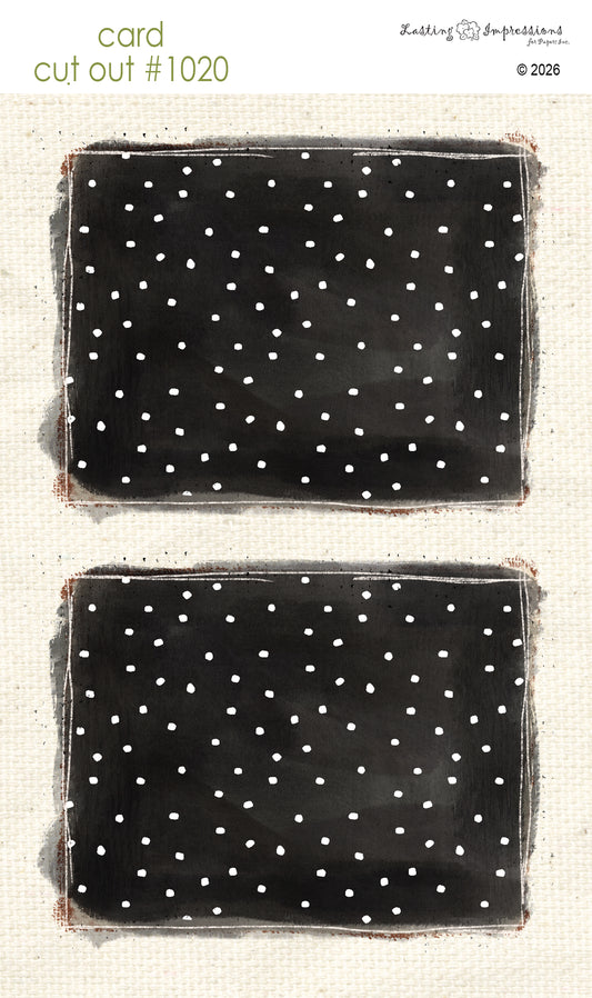 CCO 1020 Card Cut Out 1020 Blackbird Polka Dot Backgrund