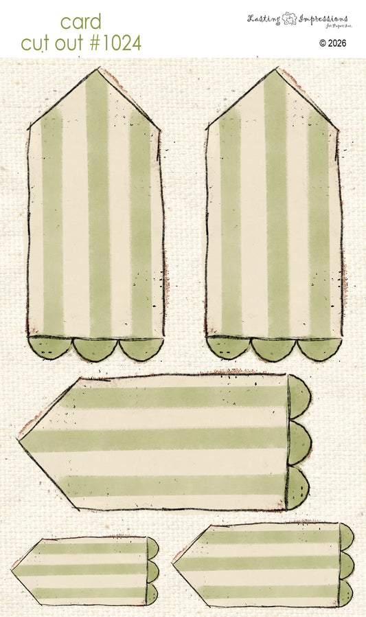 CCO 1024 Card Cut Out 1024 Inch Worm Scalloped Tag