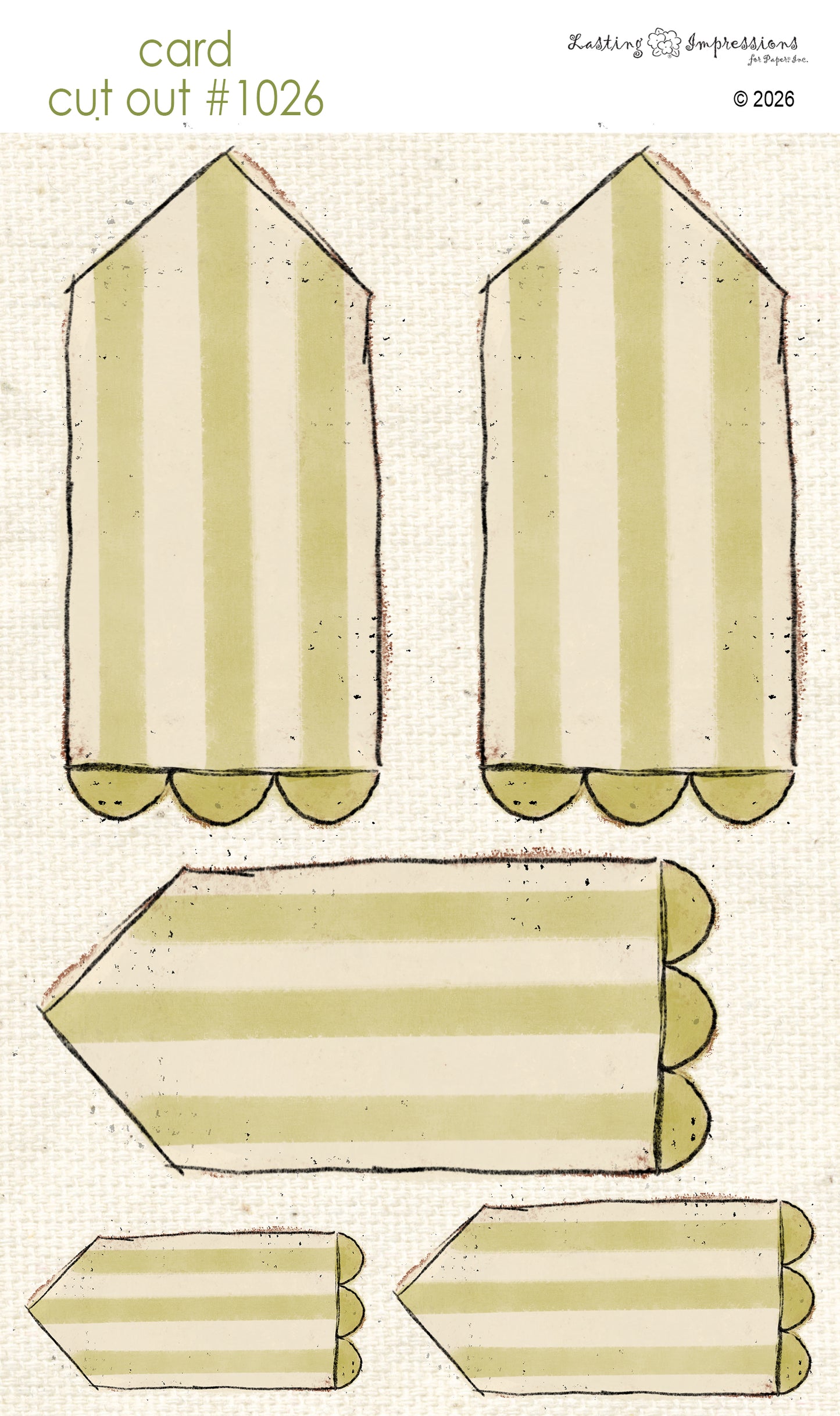 CCO 1026 Card Cut Out 1026 Pistachio Scalloped Tag (Copy)