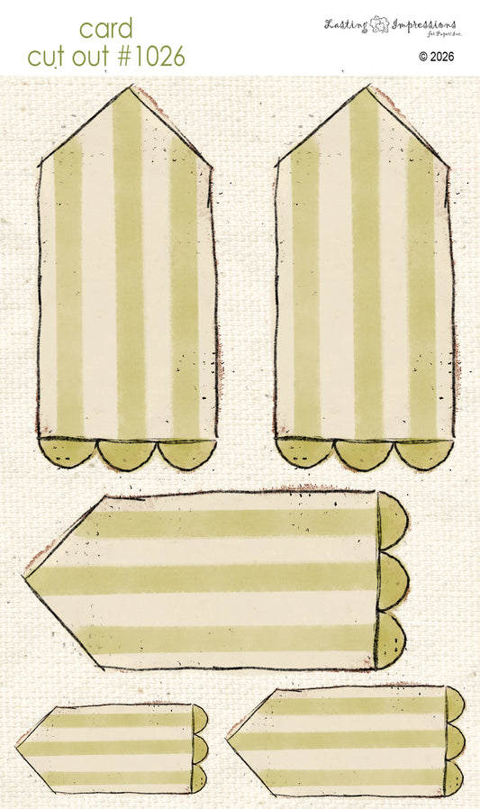 CCO 1026 Card Cut Out 1026 Pistachio Scalloped Tag (Copy)