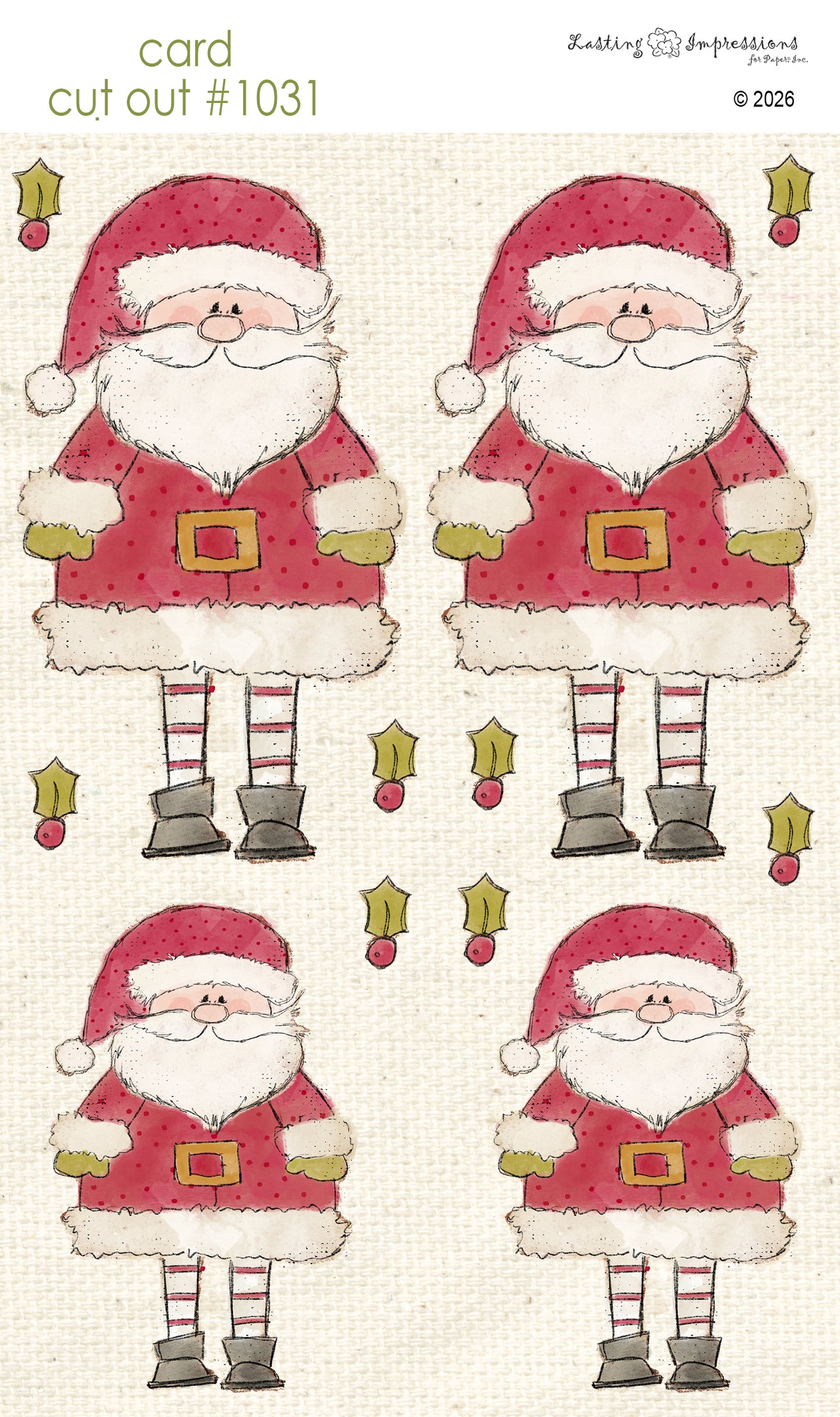 CCO 1031 Card Cut Out 1031 Chubby Santa