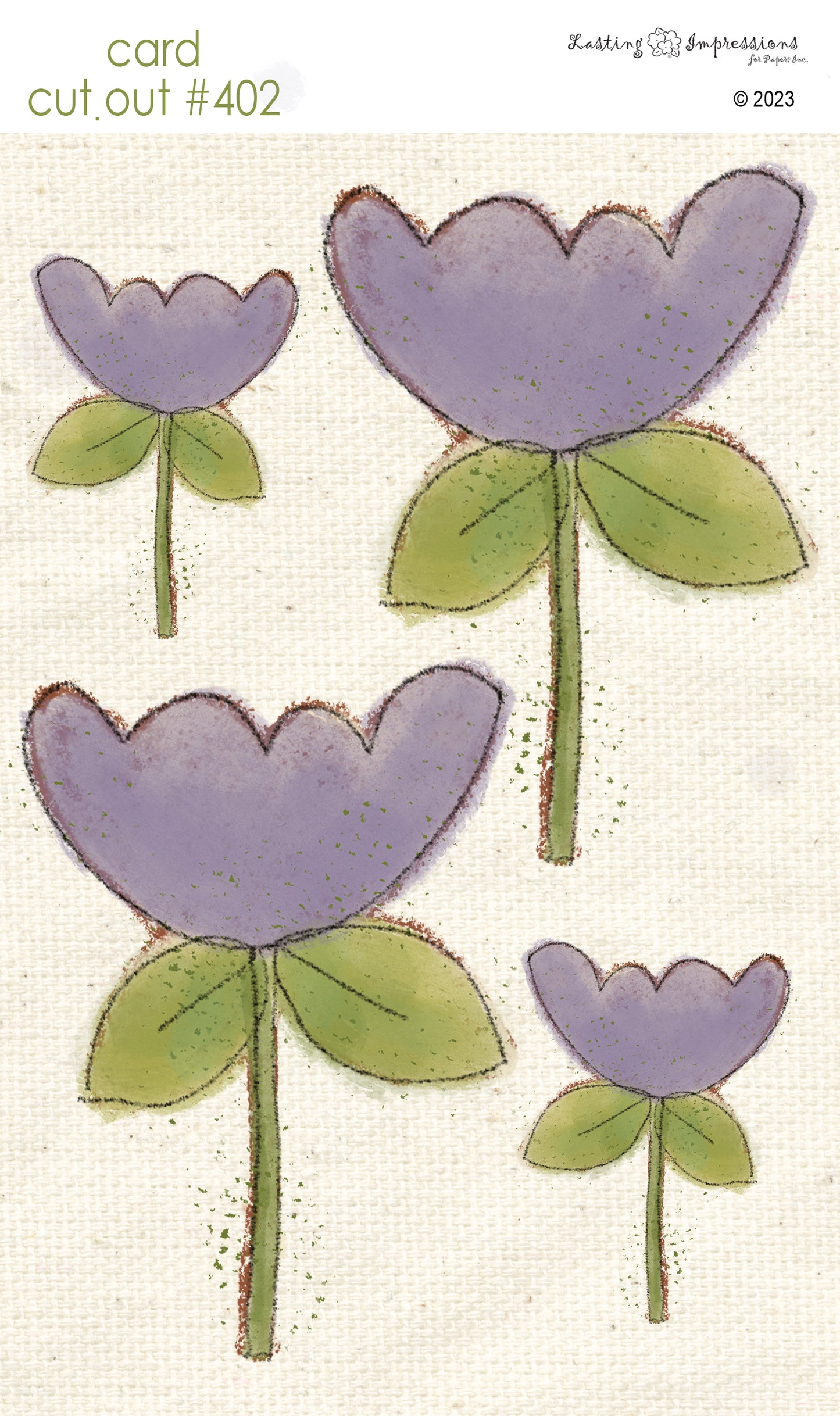 CCO 402 Card Cut Out #402 Sugar Plum Tulips