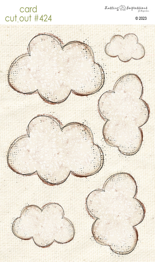 CCO 424 Card Cut Out #424 Clouds