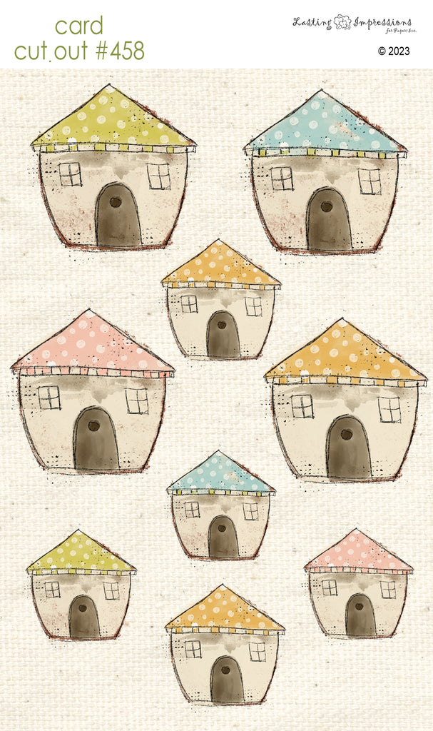 CCO 458 Card Cut Out #458 Round Birdhouses - Small