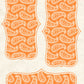 CCO 462 Card Cut Out #462 Orange Poppy Paisley Shape