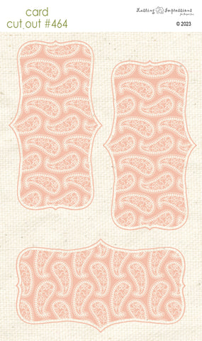 CCO 464Card Cut Out #464 Pink Paisley Shape