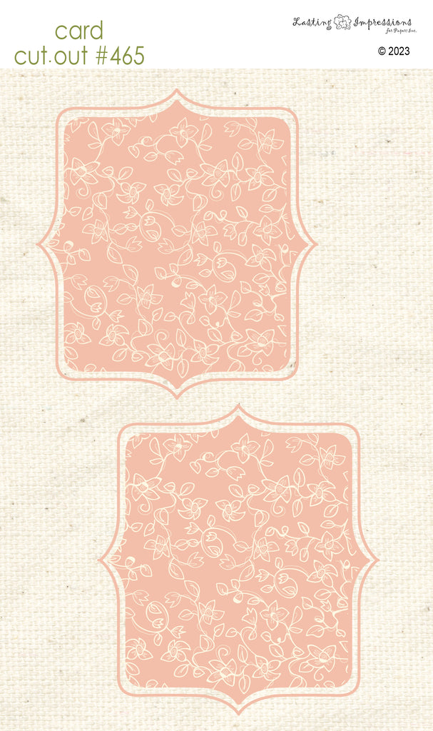 CCO 465 Card Cut Out #465 Pink Vine Shape