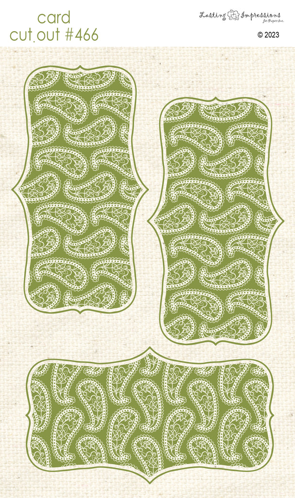 CCO 466 Card Cut Out #466 Inch Worm Paisley Shape