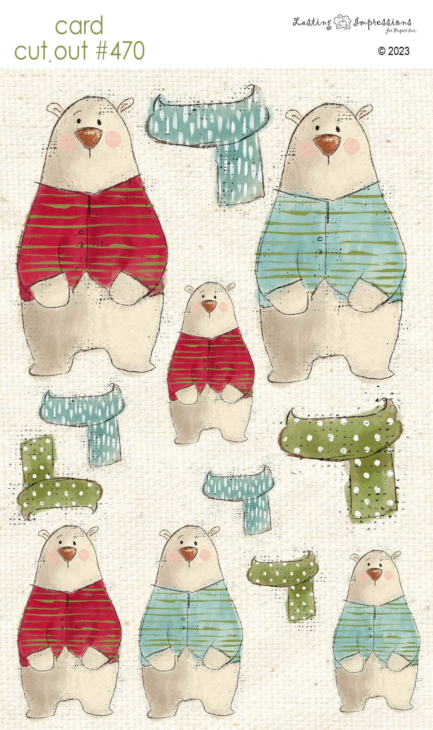 CCO 470 Card Cut Out #470 Polar Bears