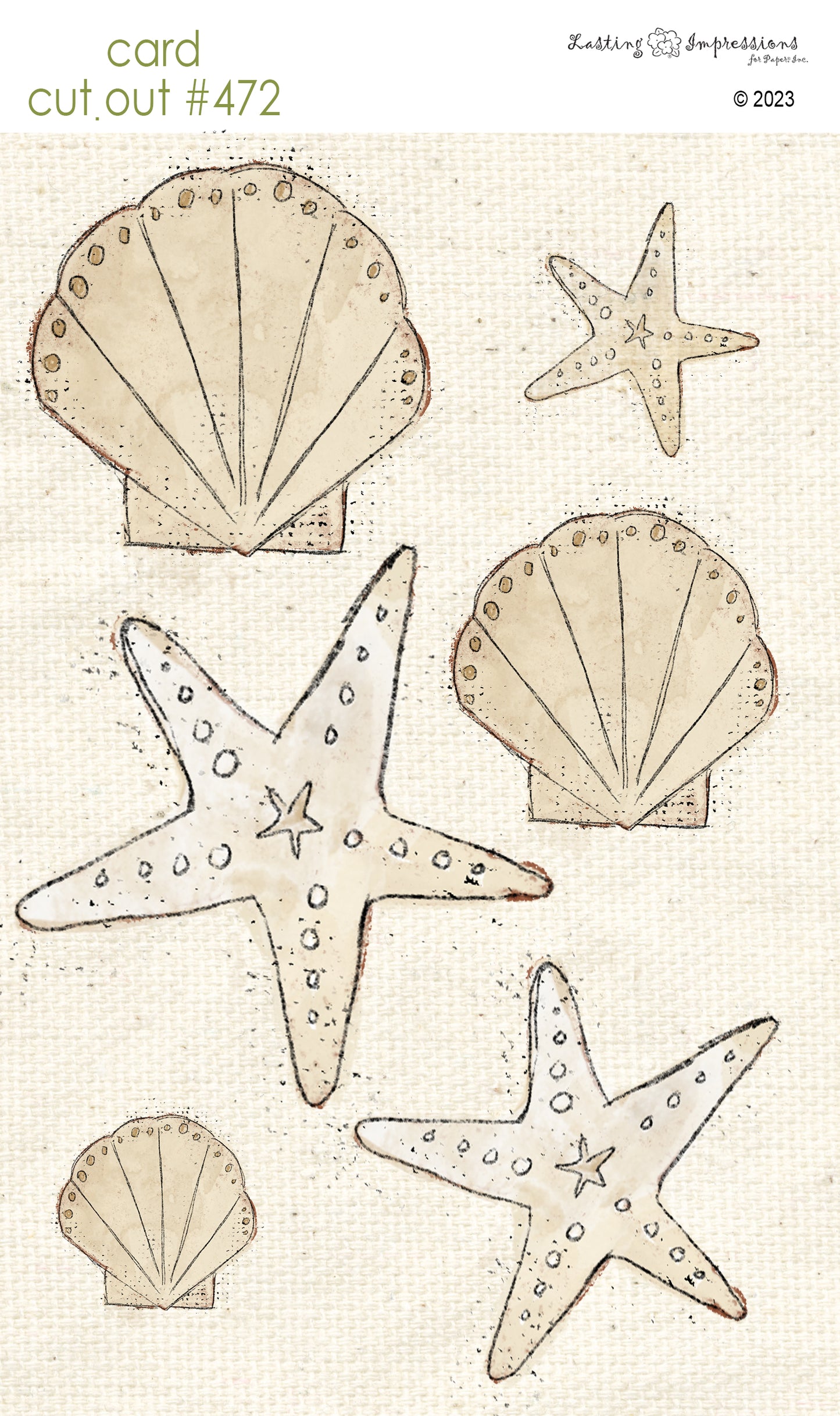 CCO 472 Card Cut Out #472 Sea Shells