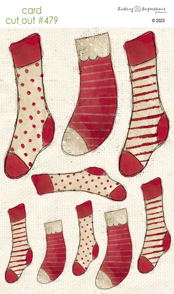 CCO 479 Card Cut Out #479 Christmas Stockings