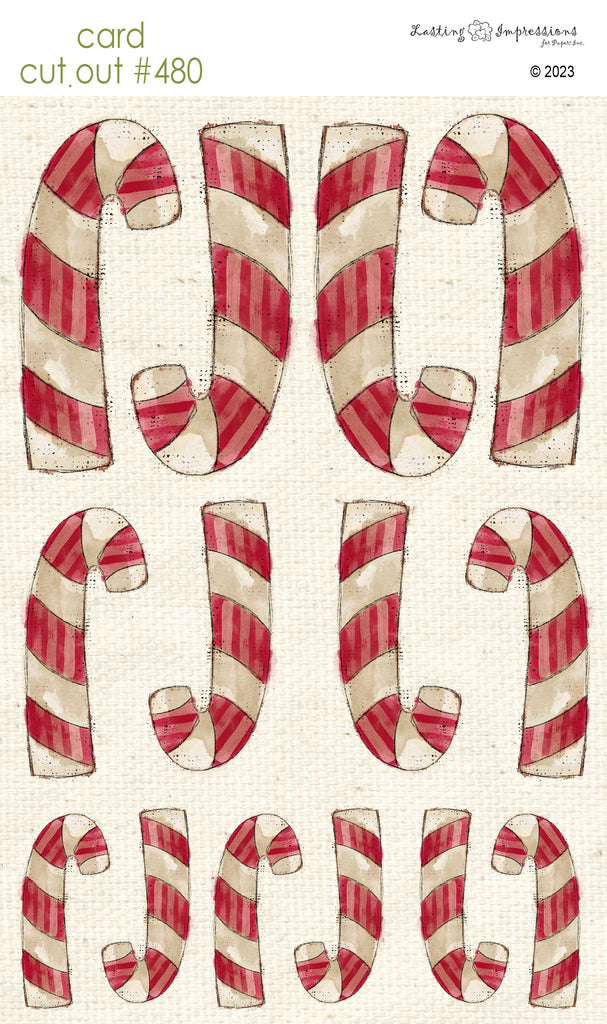 CCO 480 Card Cut Out #480 Candy Canes