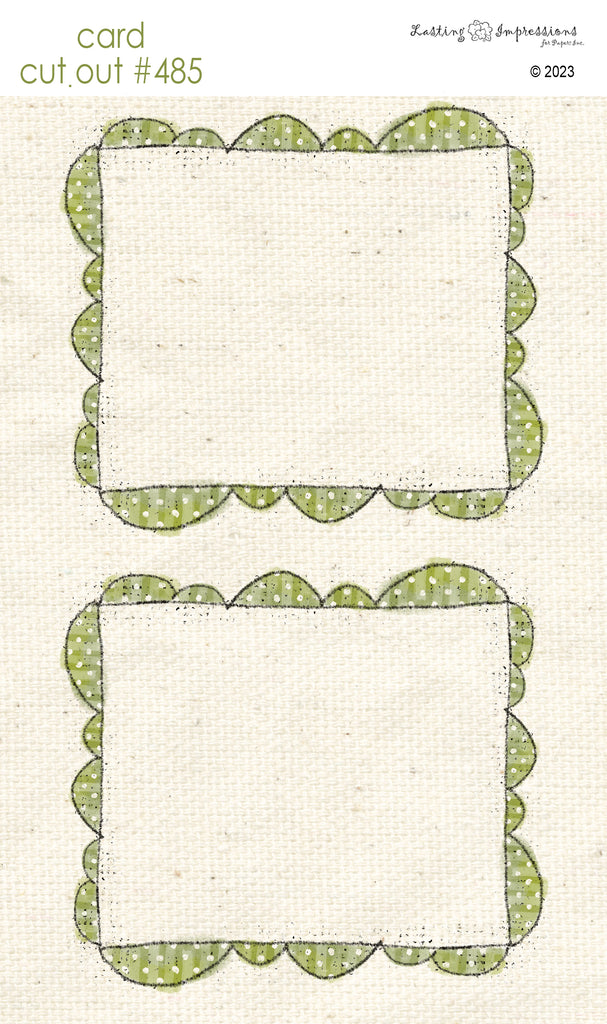 CCO 485 Card Cut Out #485 Scalloped Inch Worm Frame