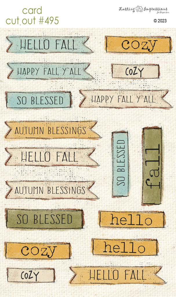 CCO 495 Card Cut Out #495 Fall Sentiments