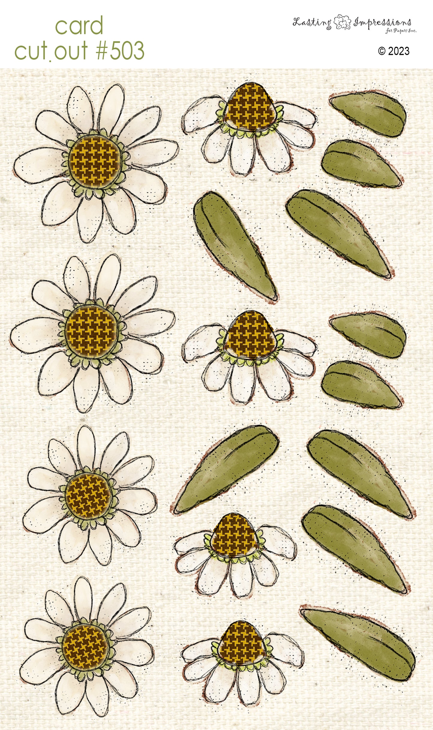 CCO 503 Card Cut Out #503 Daisies