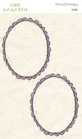 CCO 514 Card Cut Out #514 Vintage Lilac Oval Frame