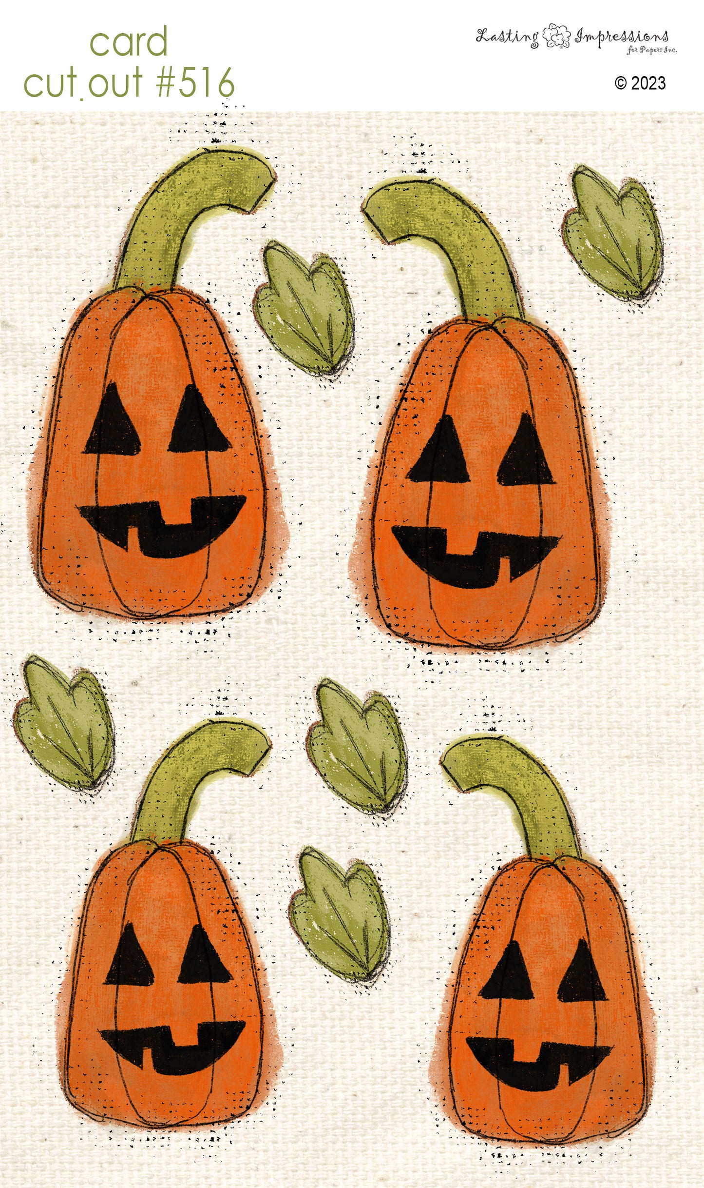 CCO 516 Card Cut Out #516 Jack O Lantern