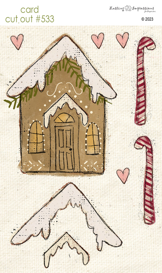 CCO 533 Card Cut Out #533 Gingerbread House - Large