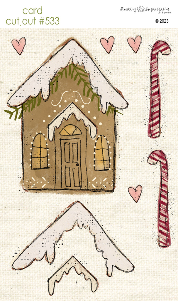 CCO 533 Card Cut Out #533 Gingerbread House - Large