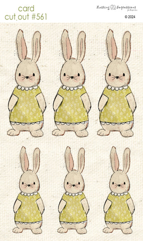 CCO 561 Card Cut Out #561 Bunny in Green Cress