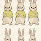 CCO 562 Card Cut Out # 562 Bunny with Green Shirt