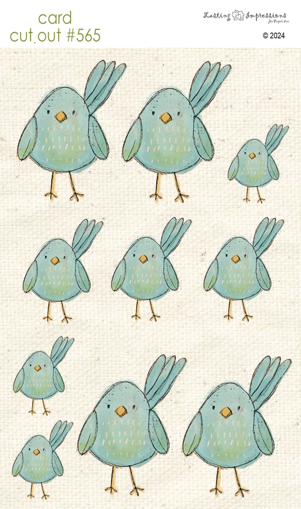 CCO 565 Card Cut Out # 565 Little Blue Bird
