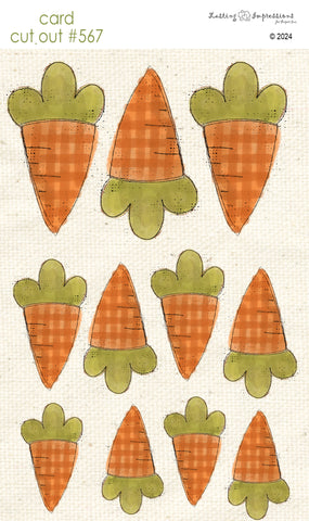 CCO 567 Card Cut Out # 567 Plaid Carrots