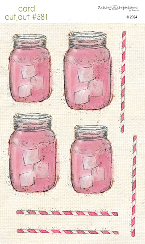 CCO 581 Card Cut Out # 581 Pink Lemonade
