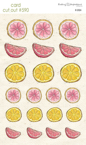 CCO 590 Card Cut Out # 590 Lemon Slices