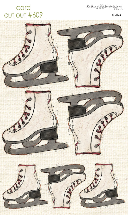 CCO 609 Card Cut Out #609 Ice Skates