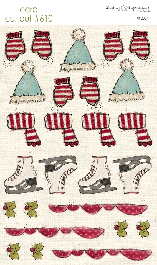 CCO 610 Card Cut Out #610 Winter Minis Ice Skates