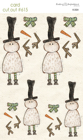 ******** CCO 615 Card Cut Out #615 Snowman with Skinny Legs