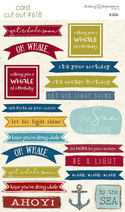 CCO 618 Card Cut Out #618 By the Sea Sentiments