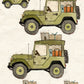 CCO 627 Card Cut Out #627 Safari Jeep