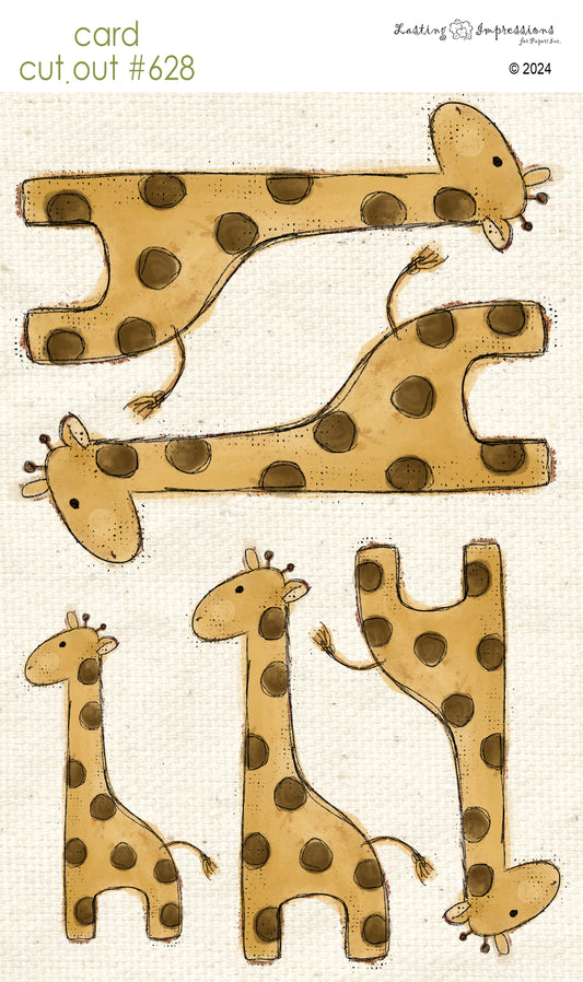 CCO 628 Card Cut Out #628 Safari Giraffe