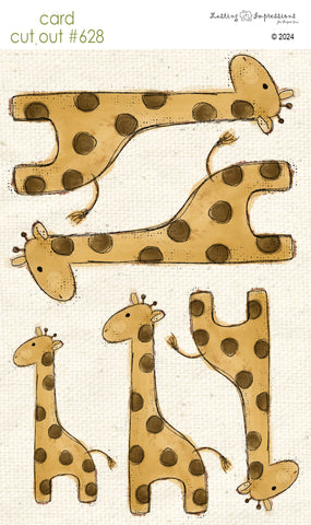 ******** CCO 628 Card Cut Out #628 Safari Giraffe