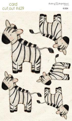 ******** CCO 629 Card Cut Out #629 Safari Zebra