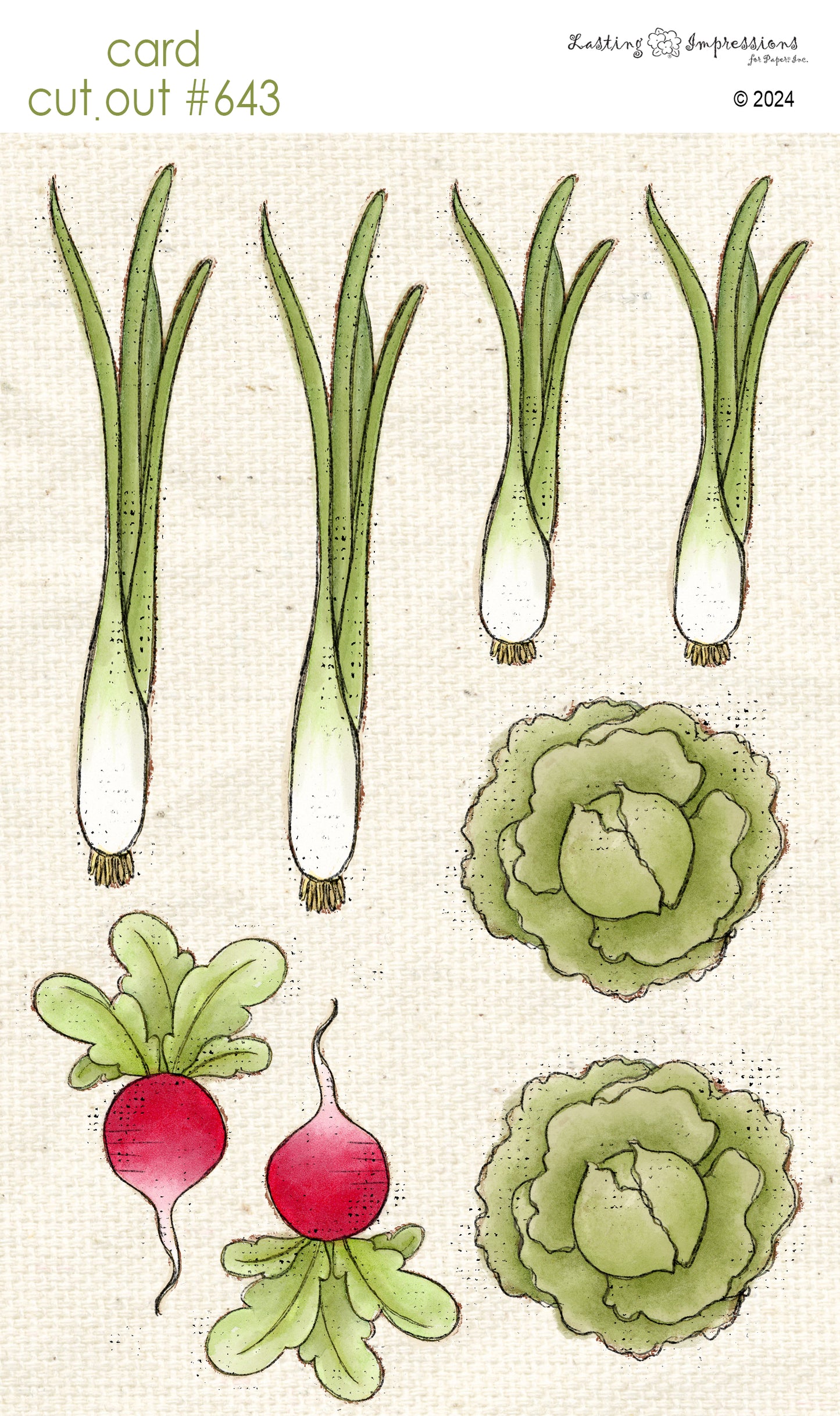 CCO 643 Card Cut Out #643 Garden Veggies