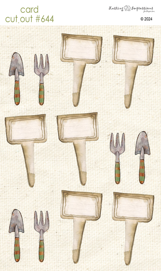 CCO 644 Card Cut Out #644 Garden Tools & Signs