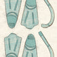 CCO 647 Card Cut Out #647 Blue Fins & Snorkel