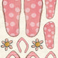 CCO 654 Card Cut Out #654 Pink Flip Flops (Copy)