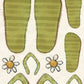 CCO 655 Card Cut Out #655 Green Flip Flops