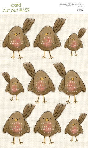 ******** CCO 659 Card Cut Out #659 Robins