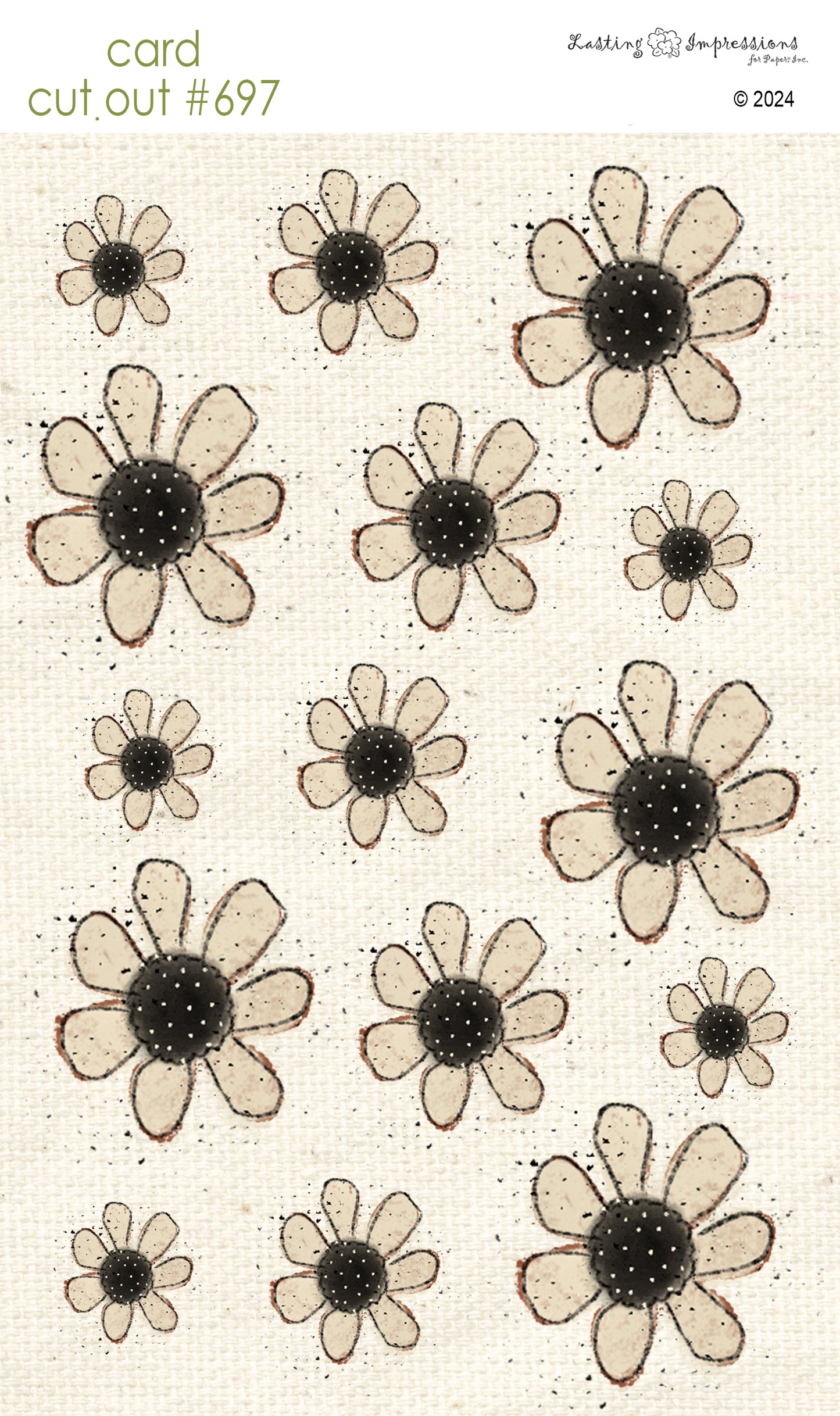 CCO 697 Card Cut Out #697 Daisy White