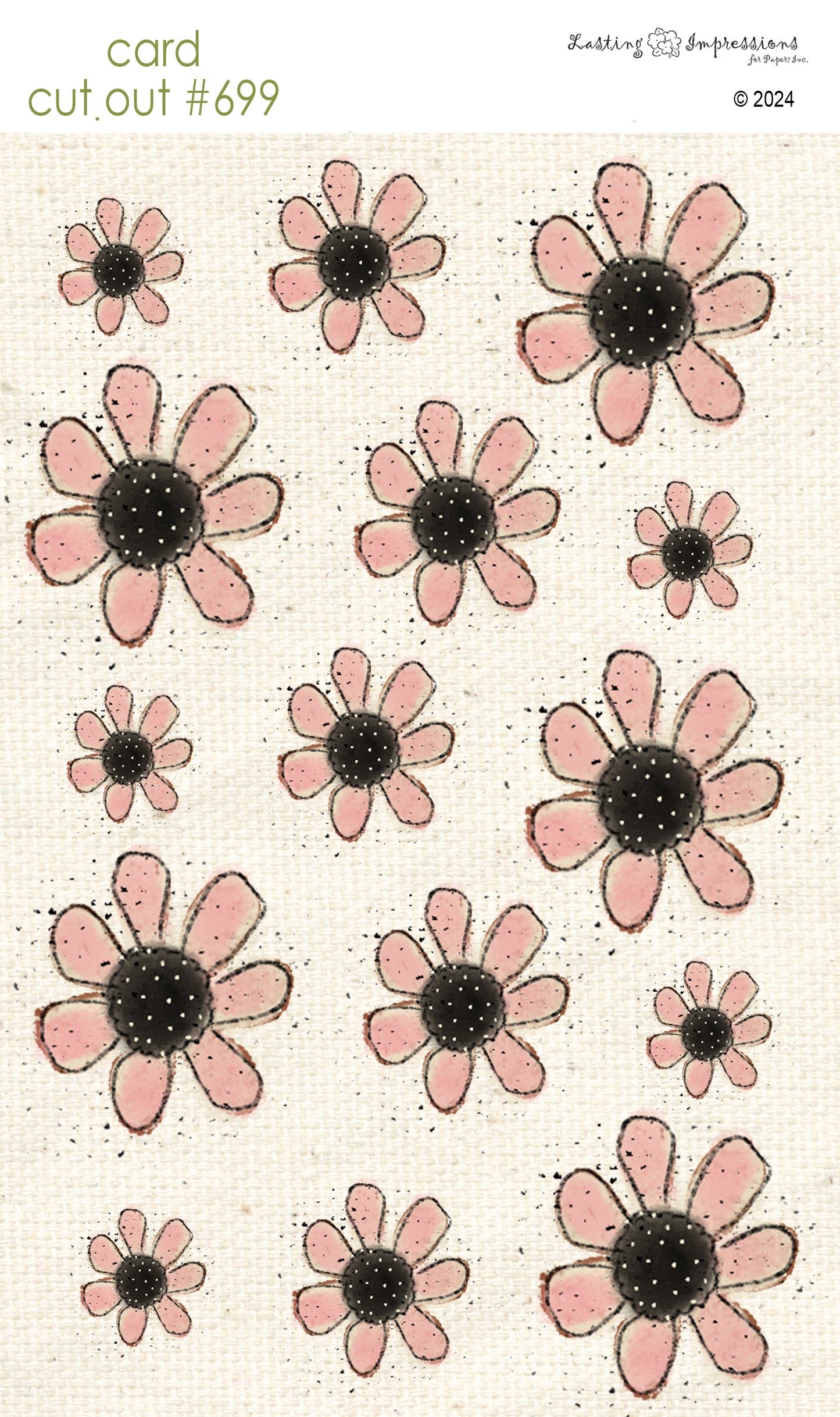 CCO 699 Card Cut Out #699 Daisy Pink Geranium