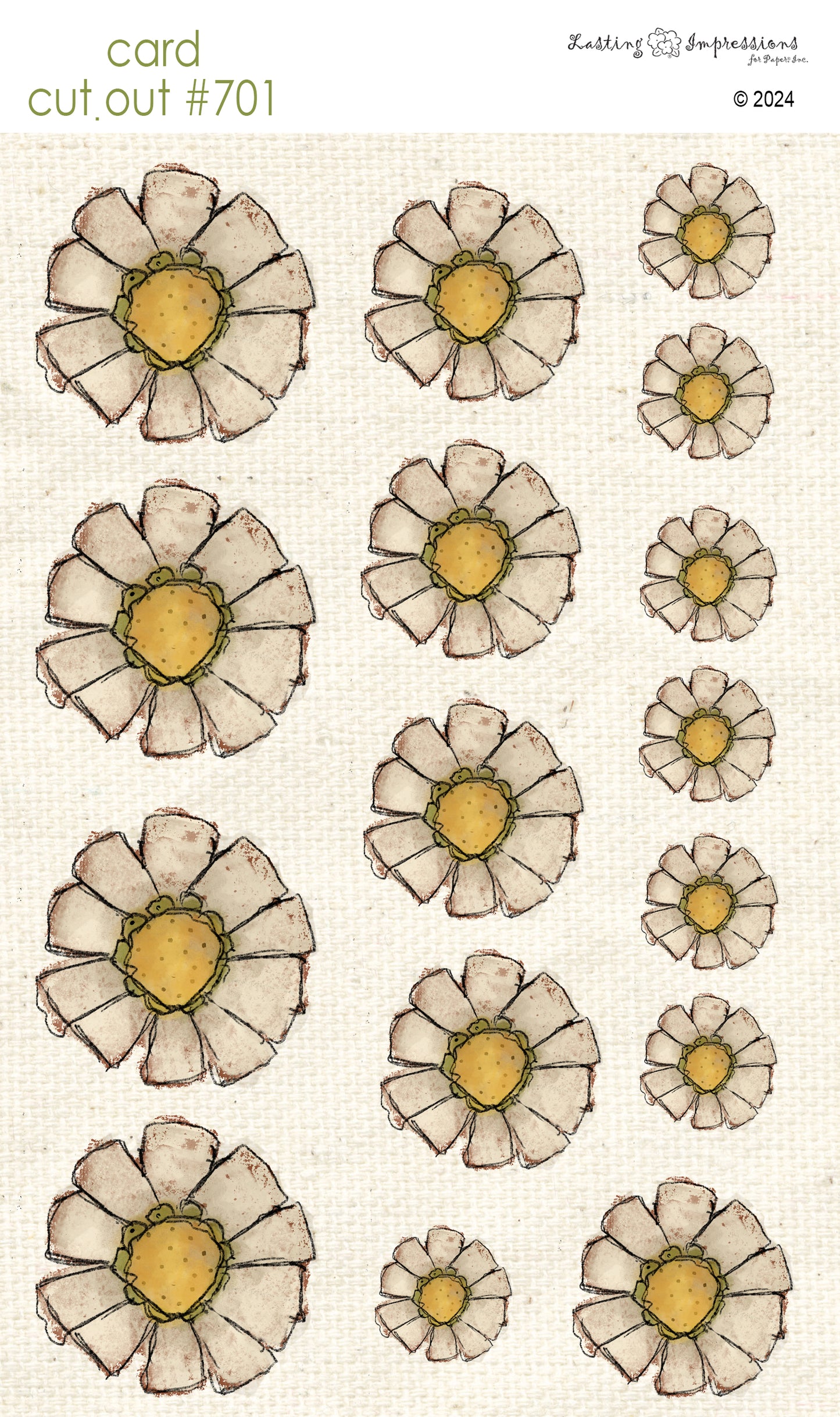 CCO 701 Card Cut Out #701 Chunky Daisy White