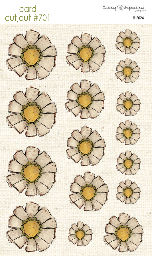 CCO 701 Card Cut Out #701 Chunky Daisy White