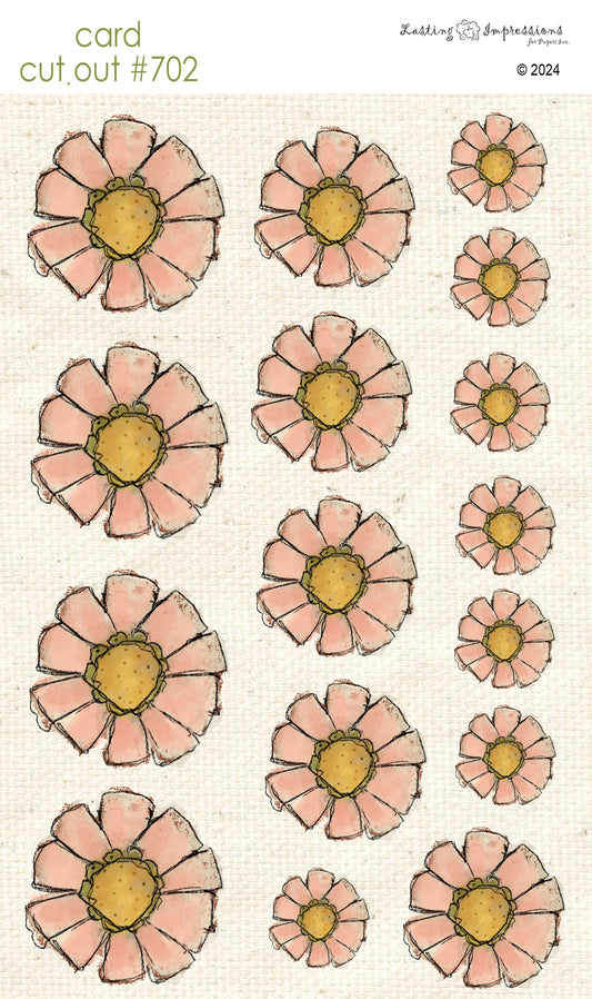 CCO 702 Card Cut Out #702 Chunky Daisy Pink Geranium