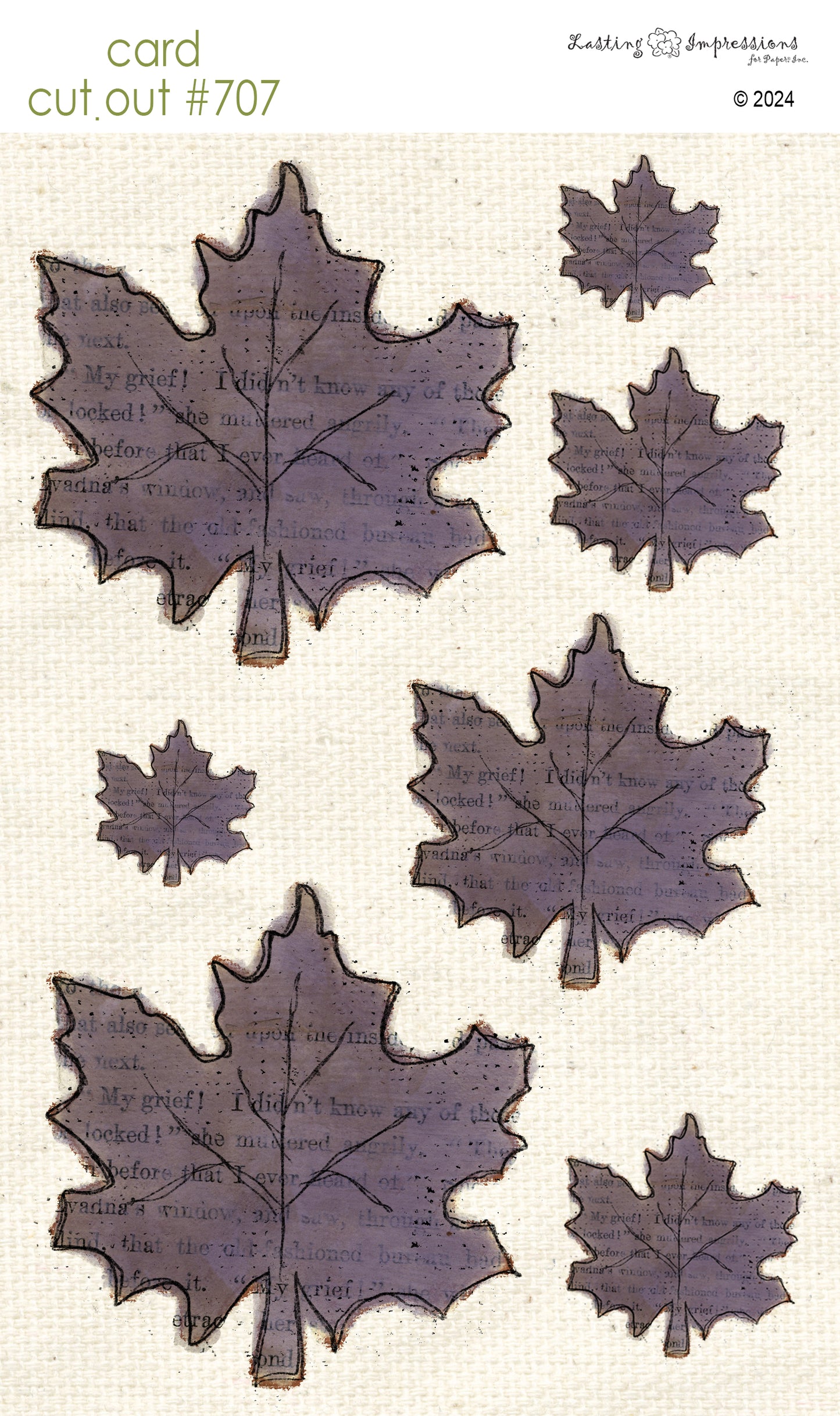 CCO 707 Card Cut Out #707 Maple Leaf Sugar Plum