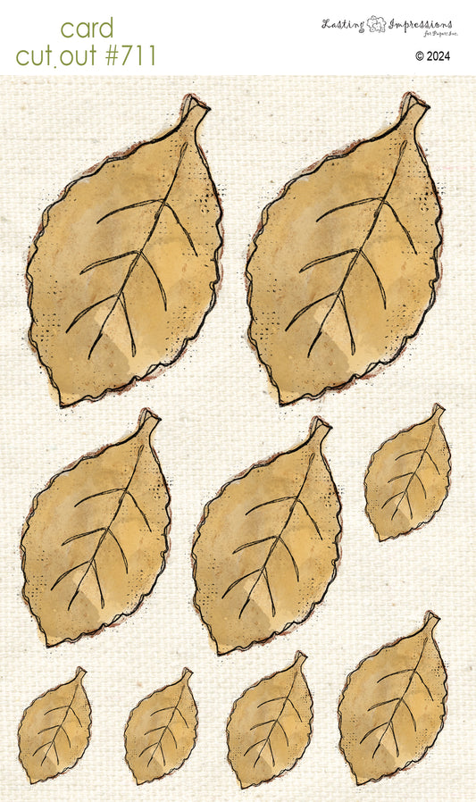 CCO 711 Card Cut Out #711 Autum Leaf Cream